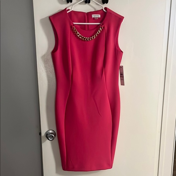 Calvin Klein Dresses & Skirts - Calvin Klein Fuchsia Mini Dress with Chain Detail
